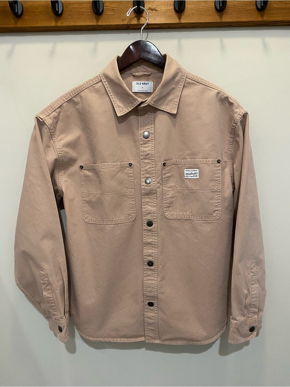 Old Navy Men’s Light Beige Shirt Jacket